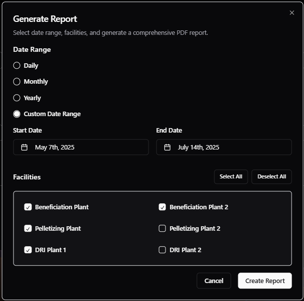 Generate Report