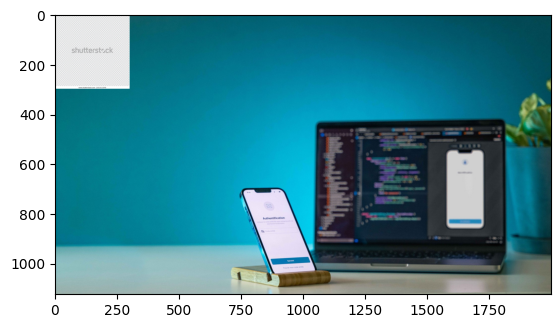 Image with overlay positioned at top-left