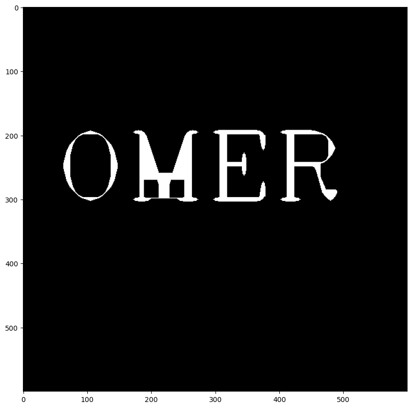 Text after erosion operation