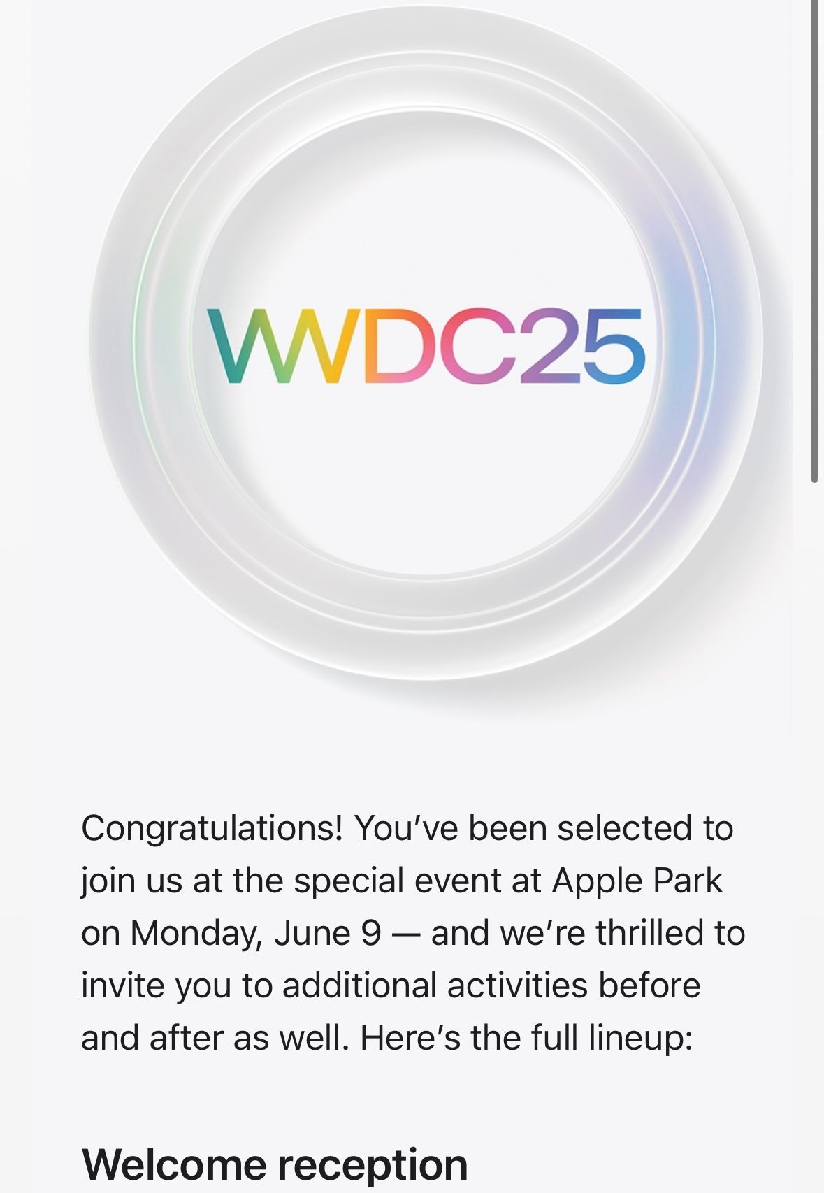 WWDC25 Apple Park Invitation Cover